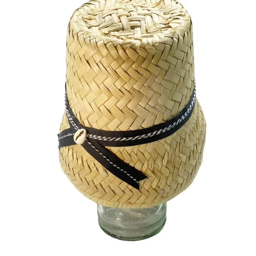 Tan Straw Handmade Bucket Hat OS - Picture 9 of 15